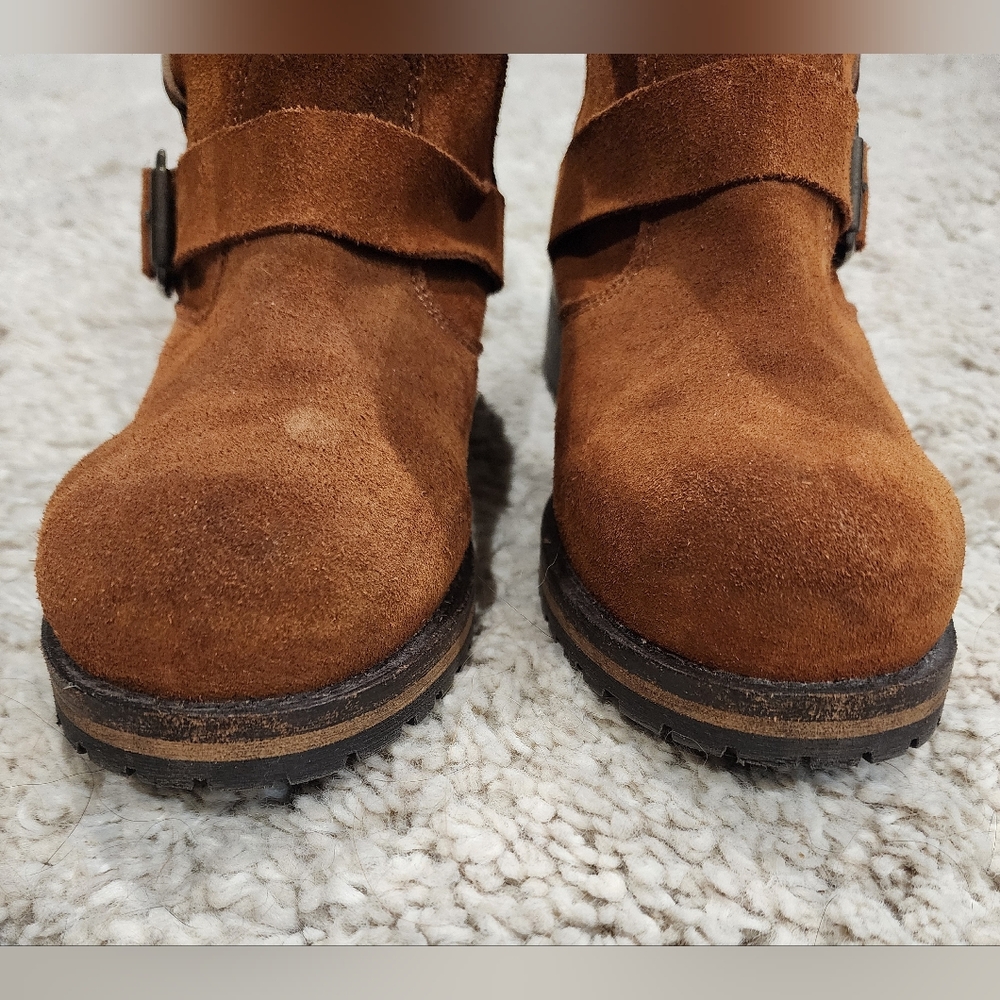 Jeffrey Campbell Brown Suede Buckle Boot w/1 inch Heel and Leather Side Lace. 39 - Picture 5 of 14